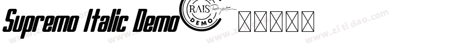 Supremo Italic Demo字体转换